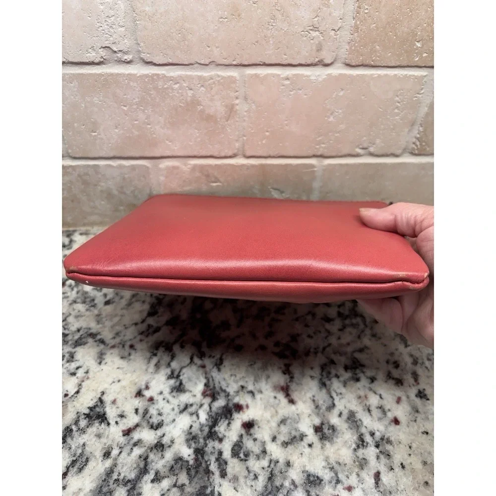 Patricia Nash Cassini Embossed Tooled BERRY Red Leather Women's Wristlet NWT $89